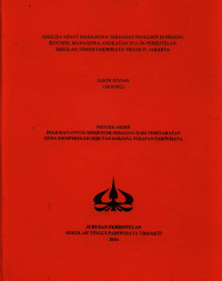 Image of ANALISA MINAT MAHASISWA TERHADAP PRAKERIN DI BIDANG KITCHEN, MAHASISWA ANGKATAN 2014 D4 PERHOTELAN SEKOLAH TINGGI PARIWISATA TRISAKTI, JAKARTA