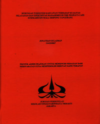 Image of HUBUNGAN TURNOVER KARYAWAN TERHADAP KUALITAS PELAYANAN DAN EFEKTIFITAS MANAJEMEN DI THE PEOPLE’S CAFE SUMMARECON MALL SERPONG TANGERANG