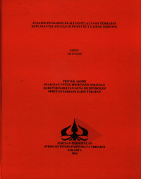 Image of ANALISIS PENGARUH KUALITAS PELAYANAN TERHADAP KEPUASAN PELANGGAN DI SWEETHUT GADING SERPONG