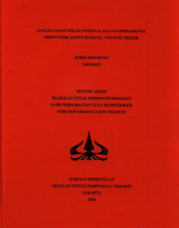 Image of ANALISA KOMUNIKASI INTERNAL DALAM OPERASIONALFRONT DESK AGENT DI HOTEL NOVOTEL BOGOR