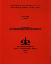 Image of ANALISIS MOTIVASI HEDONIC SHOPPING PENGUNJUNGYANG DATANG KE MAL TAMAN ANGGREK, JAKARTA