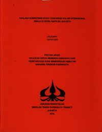 Image of ANALISIS KOMPETENSI STAFF CONCIERGE DALAM OPERASIONAL KERJA DI HOTEL RAFFLES JAKARTA