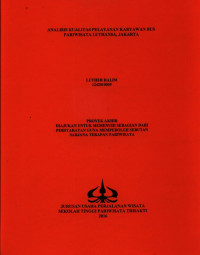 Image of ANALISIS KUALITAS PELAYANAN KARYAWAN BUS PARIWISATA LUTHANSA, JAKARTA