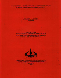 Image of ANALISIS KEPUASAN PELANGGAN DI EARHOUSE CAFÉ ENDAH& RHESA , PAMULANG, TANERANG SELATAN