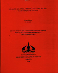 Image of PENGARUH KREATIVITAS TERHADAP DAYA SAING MELALUI KUALITAS PRODUK DI IVENOVEN