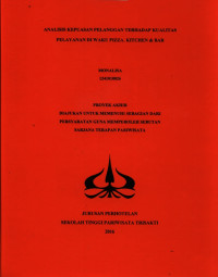 Image of ANALISIS KEPUASAN PELANGGAN TERHADAP KUALITAS PELAYANAN DI WAKU PIZZA, KITCHEN & BAR