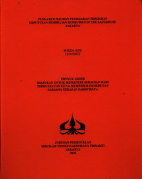 Image of PENGARUH BAURAN PEMASARAN TERHADAPKEPUTUSAN PEMBELIAN KONSUMEN DI THE SAFEHOUSE JAKARTA