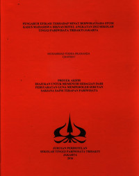 Image of PENGARUH EFIKASI TERHADAP MINAT BERWIRAUSAHA STUDI KASUS MAHASISWA DIKNAS HOTEL ANGKATAN 2012 SEKOLAH TINGGI PARIWISATA TRISAKTI JAKARTA