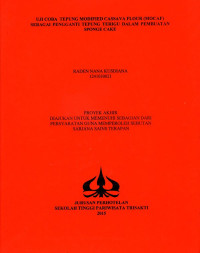 Image of UJI COBA TEPUNG MODIFIED CASSAVA FLOUR (MOCAF) SEBAGAI PENGGANTI TEPUNG TERIGU DALAM PEMBUATAN SPONGE CAKE