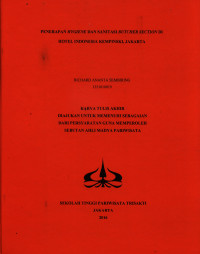 Image of PENERAPAN HYGIENE DAN SANITASI BUTCHER SECTION DI HOTEL INDONESIA KEMPINSKI, JAKARTA