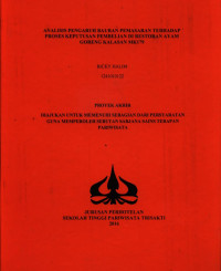Image of ANALISIS PENGARUH BAURAN PEMASARAN TERHADAP PROSES KEPUTUSAN PEMBELIAN DI RESTORAN AYAM GORENG KALASAN MK179