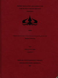 Image of TOURIST MOTIVATION AND SATISFACTION CASE OF WEST SUMATRAPROVINCE INDONESIA