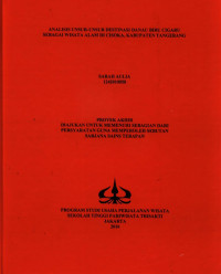 Image of ANALISIS UNSUR-UNSUR DESTINASI DANAU BIRU CIGARU SEBAGAI WISATA ALAM DI CISOKA, KABUPATEN TANGERANG