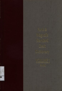 Image of Funk & Wagnalls Standard Desk Dictionary Volume 1 A-M