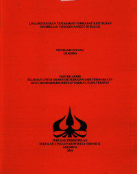 Image of ANALISIS BAURAN PEMASARAN TERHADAP KEPUTUSAN PEMBELIAN CHICKEN PAIKUT DI BAZAR