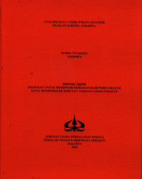 Image of ANALISIS DAYA TARIK WISATA KULINERDI JALAN SABANG, JAKARTA.