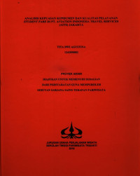 Image of ANALISIS KEPUASAN KONSUMEN DAN KUALITAS PELAYANAN STUDENT FARE DI PT. AVIATION INDONESIA TRAVEL SERVICES (AITS) JAKARTA