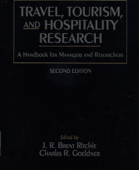 Image of Travel, tourism, and hospitality research : a handbook for managers and research
