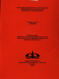 Image of PENGARUH PENGEMBANGAN KARIR TERHADAP PRODUKTIVITAS DI TAMAN SANTAPRUMAH KAYU GADING SERPONG