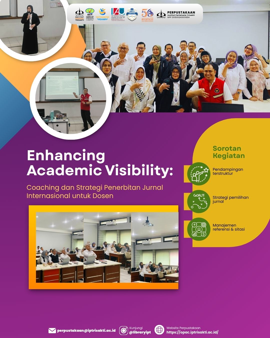 Perpustakaan Institut Pariwisata Trisakti Gelar Coaching Penulisan Jurnal Internasional untuk Dosen