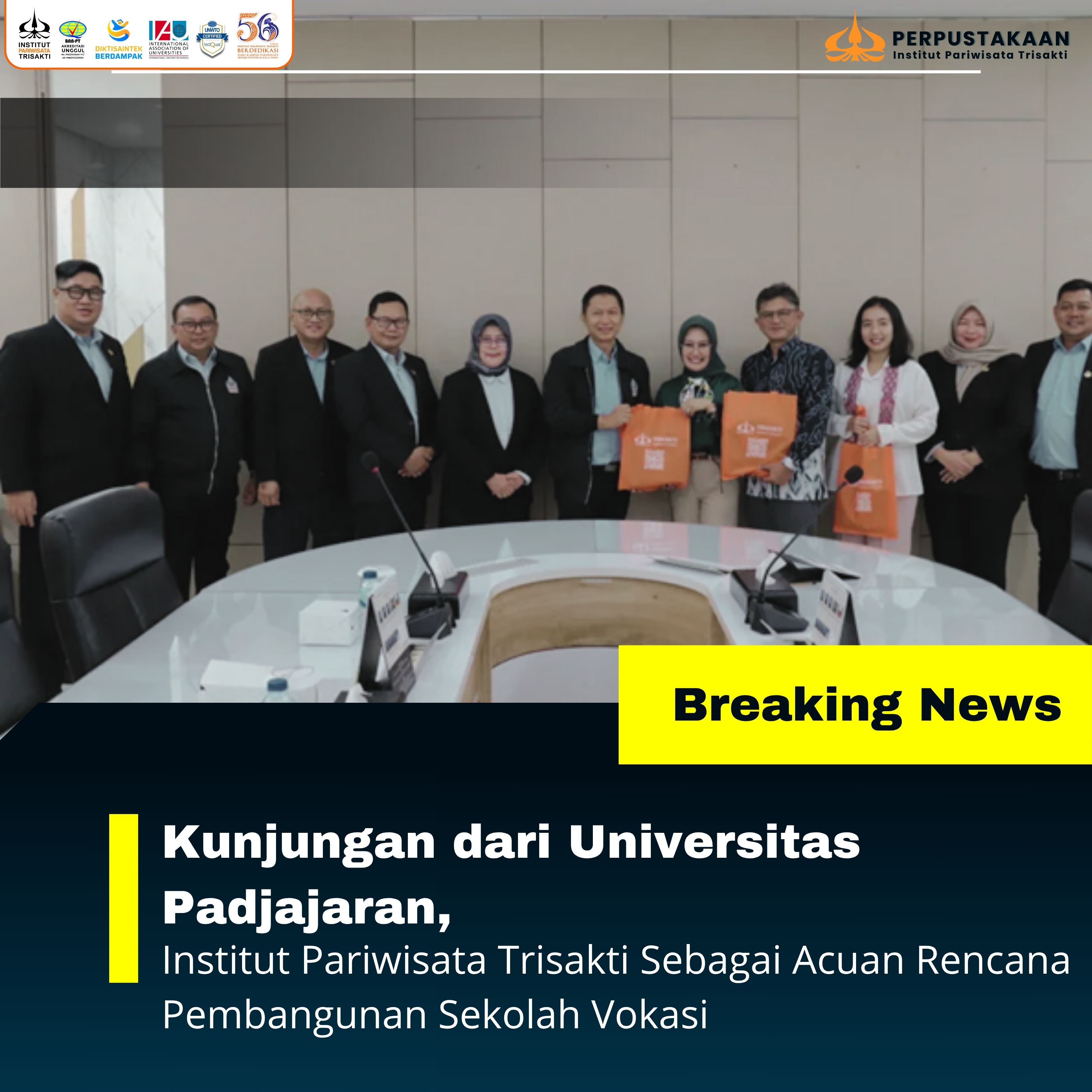 Kunjungan dari Universitas Padjajaran, Institut Pariwisata Trisakti Sebagai Acuan Rencana Pembangunan Sekolah Vokasi