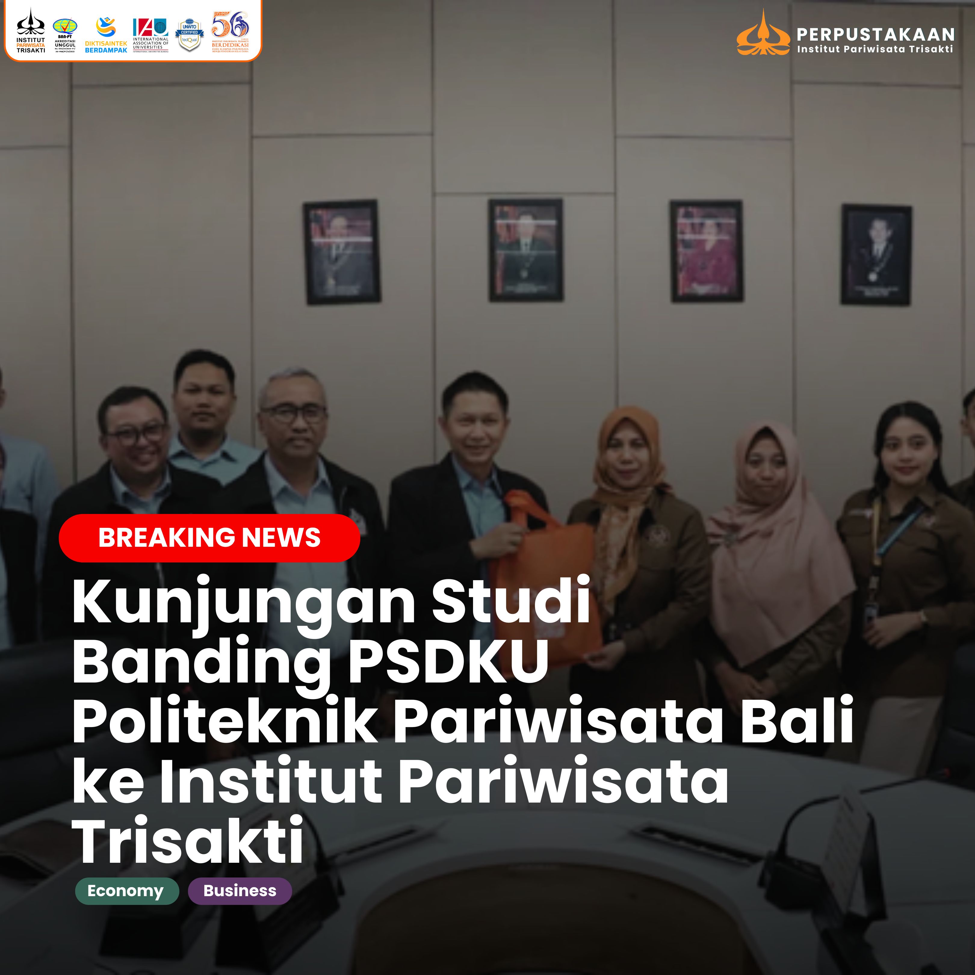 Kunjungan Studi Banding PSDKU Politeknik Pariwisata Bali ke Institut Pariwisata Trisakti